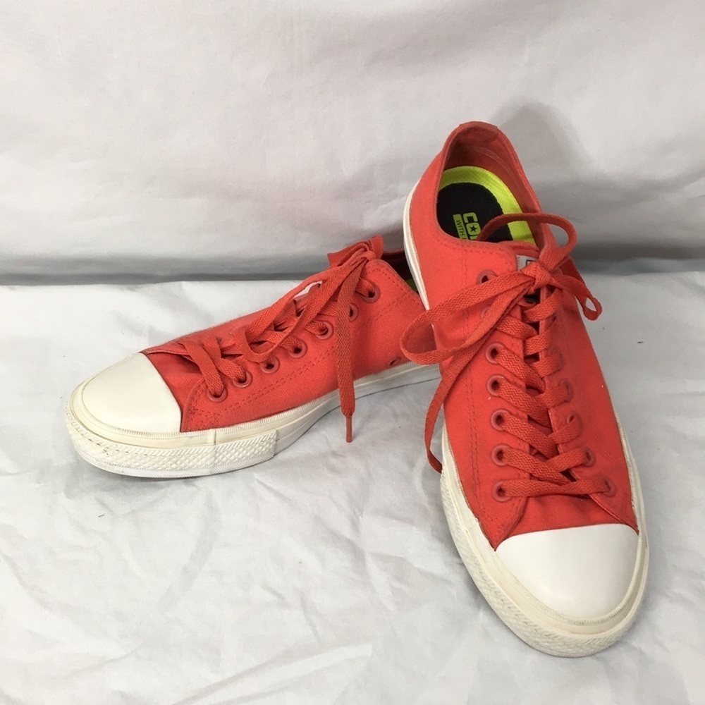 Converse With lunarlon Chuck Taylor Red Lace Up Sneakers Size M8.5 W10.5